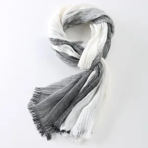 West Louis Plaid Woven Wrinkled Scarf