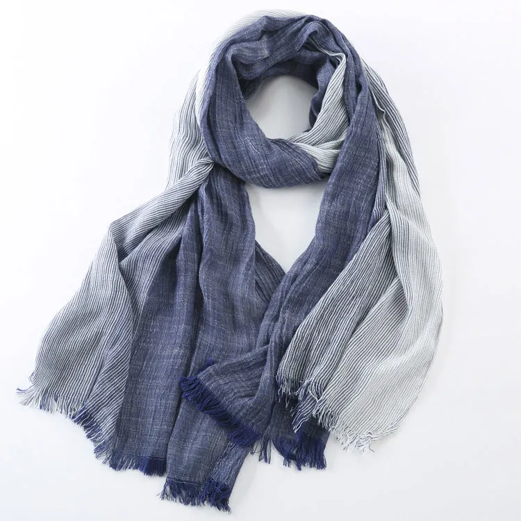 West Louis Plaid Woven Wrinkled Scarf