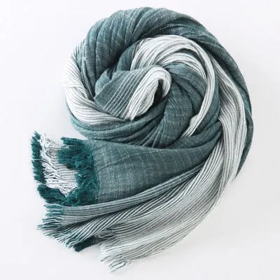 West Louis Plaid Woven Wrinkled Scarf