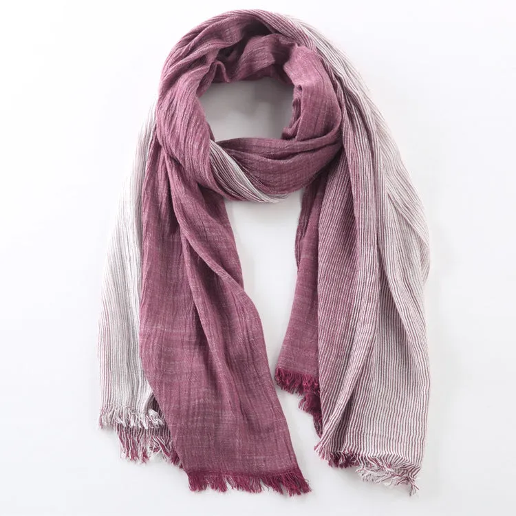 West Louis Plaid Woven Wrinkled Scarf