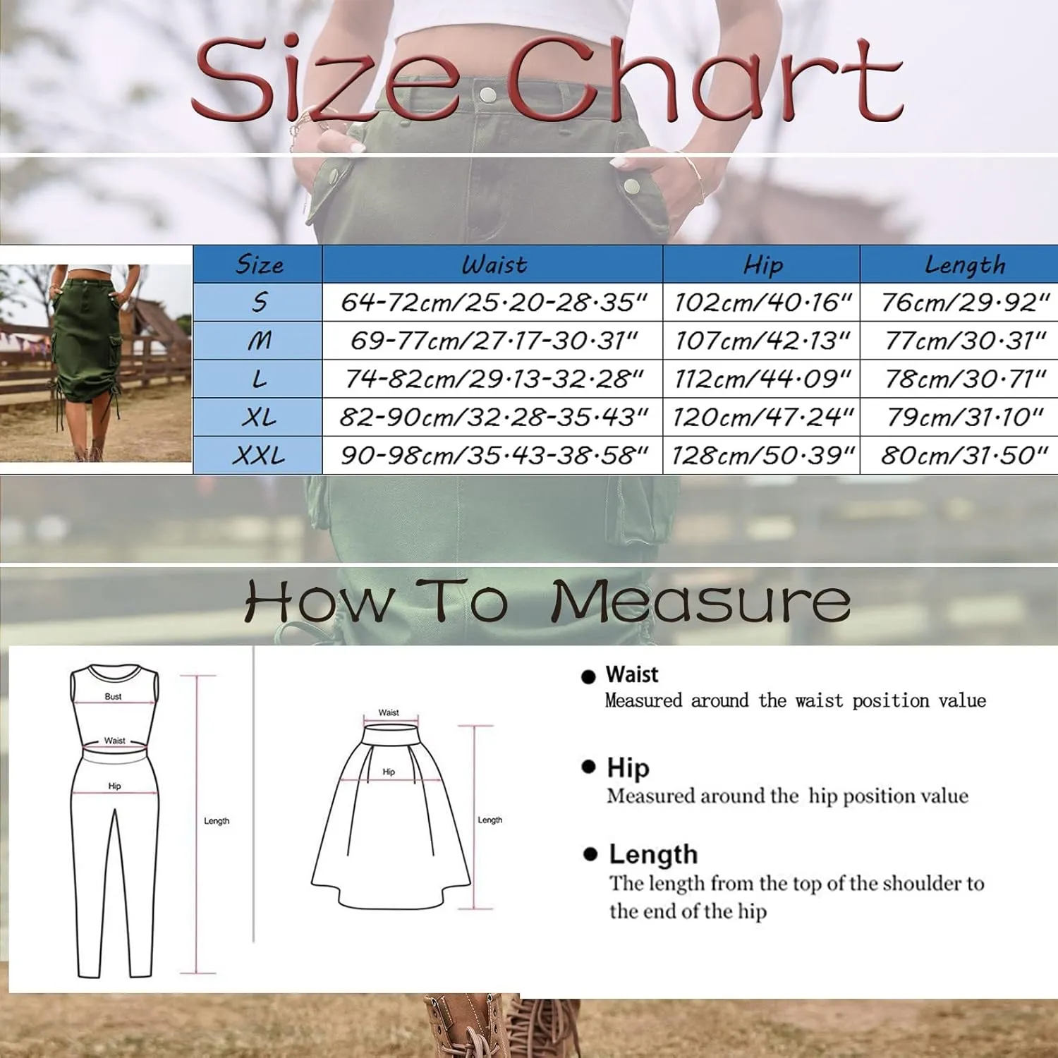 Women Cargo Midi Denim Skirt High Waisted Skirts Summer Skirt with Pocket Beach A Line Dress for Women Half Work
