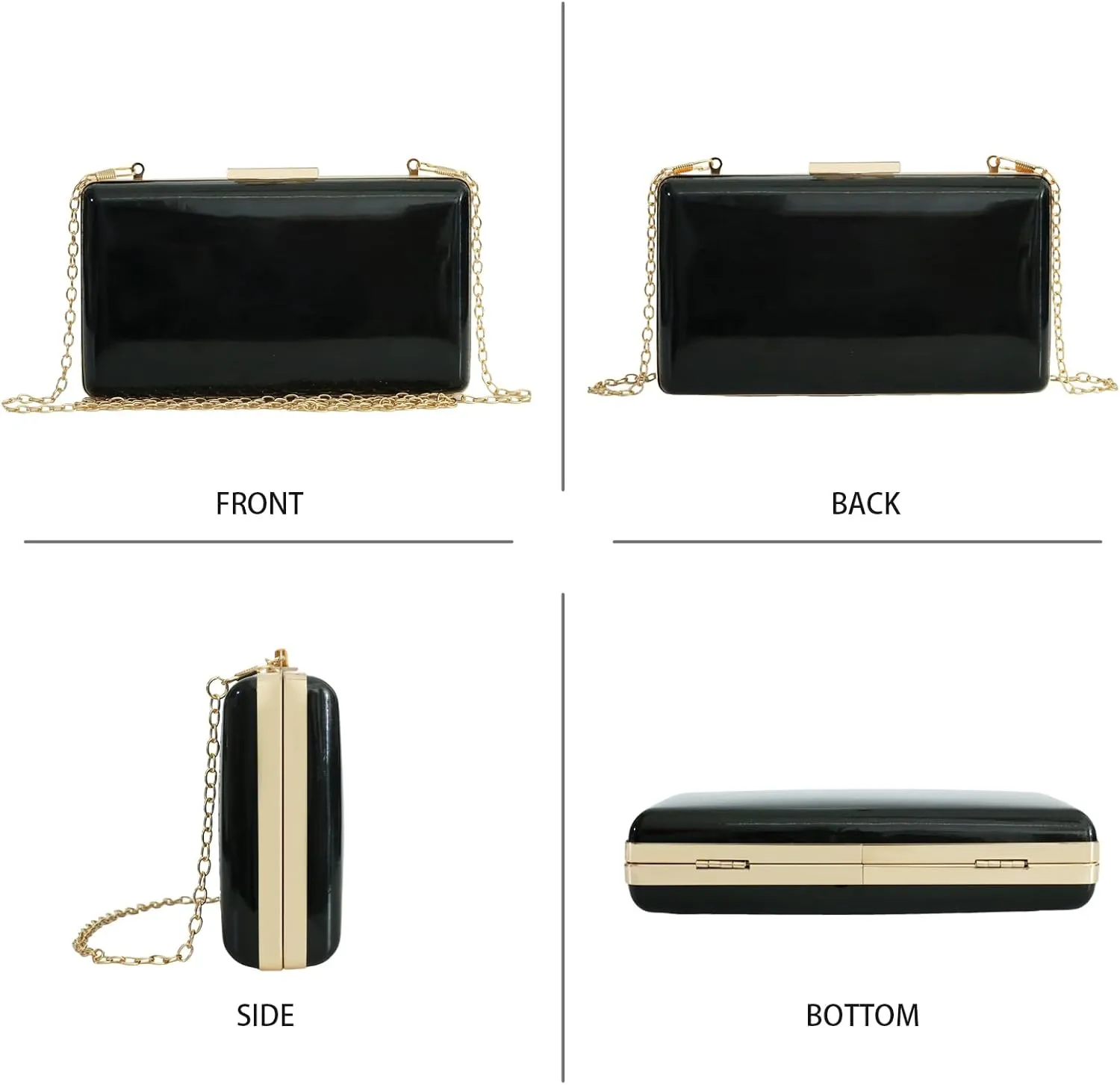 Women Evening Clutch Purses Patent Leather Clutches Formal Party Wedding Cocktail Prom Purse Handbags