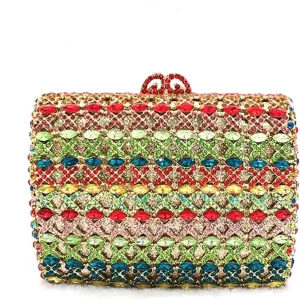 Women Evening Party Handbag Clutches Wallet Crystal Purses Vintage Bridal Wedding Party Purses
