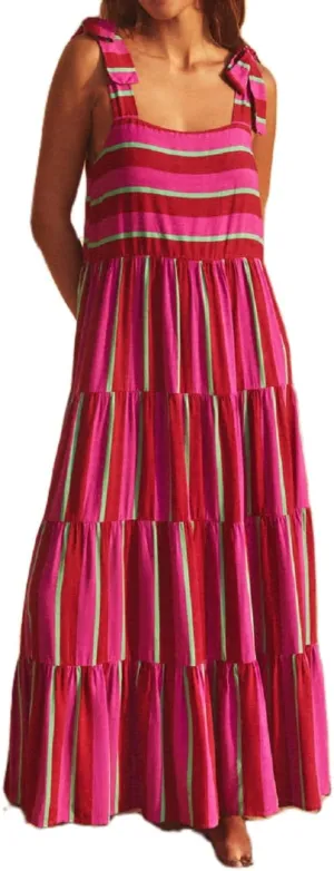 Women Summer Floral Boho Maxi Dress Tie Shoulder Square Neck Flowy Sundress Ruffle A Line Colorful Beach Long Dress