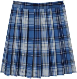 Women Vintage Plaid Print Pleated Skirt High Waisted Uniform Role Play Mini Skirts Casual Streetwear A-line Skirts