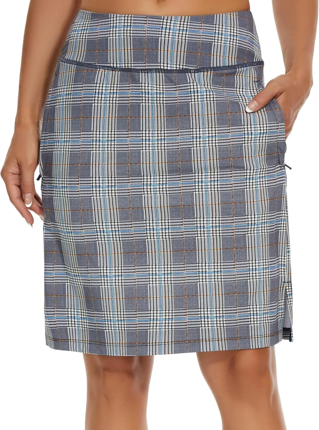 Women's 20" Knee Length Golf Skorts Skirts Casual Athletic Tennis Modest Skirts High Waist with Pockets UPF50 