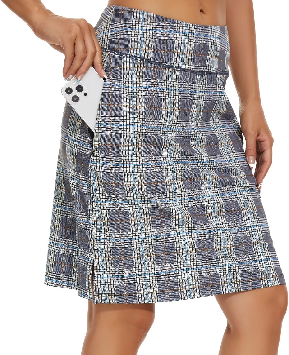 Women's 20" Knee Length Golf Skorts Skirts Casual Athletic Tennis Modest Skirts High Waist with Pockets UPF50 