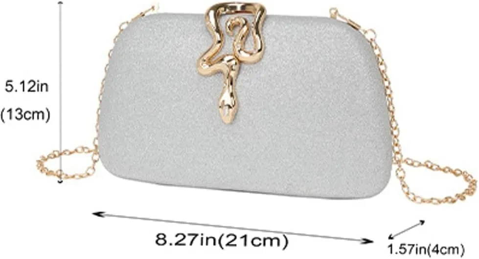 Women's Clutches Purses Formal Evening Bags with Snake Buckle Wedding Prom Cocktail Party Shoulder Crossbody Handbags 2025