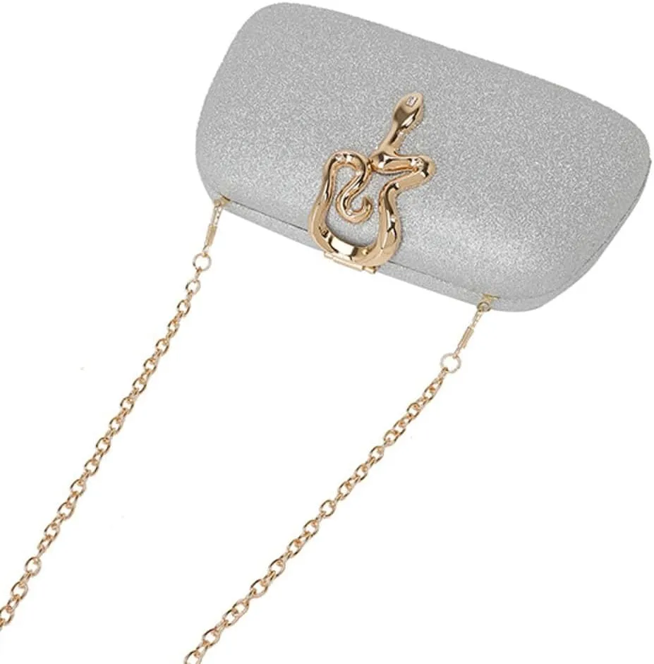 Women's Clutches Purses Formal Evening Bags with Snake Buckle Wedding Prom Cocktail Party Shoulder Crossbody Handbags 2025
