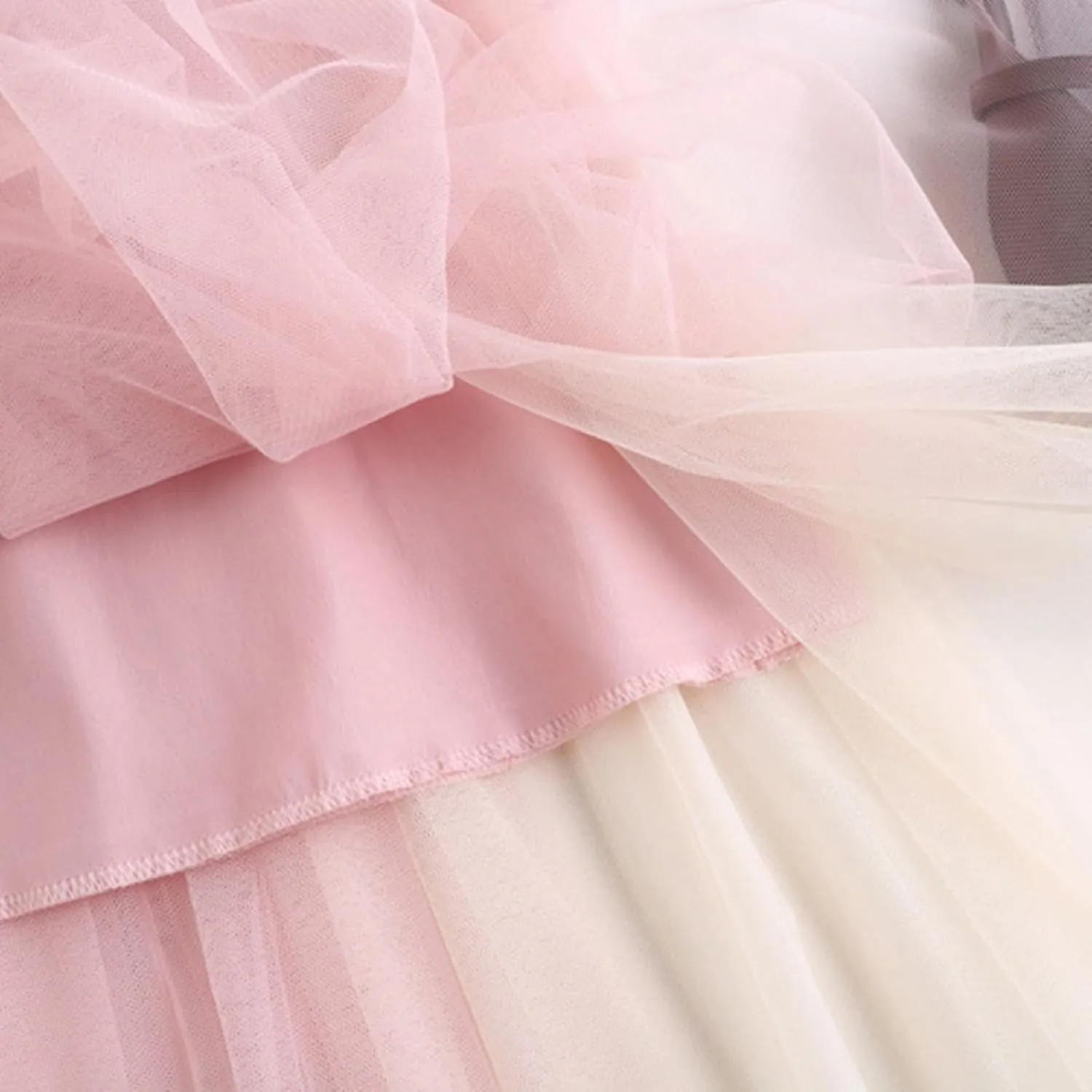 Women's Color Block Tulle Skirt Formal Pleated Flowy Midi Length Elastic Waist Tutu Layered Puffy Bow Fairy Skirts