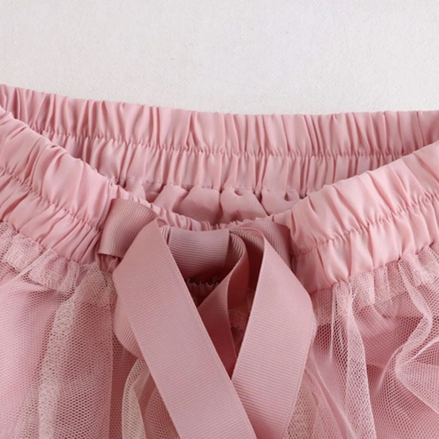 Women's Color Block Tulle Skirt Formal Pleated Flowy Midi Length Elastic Waist Tutu Layered Puffy Bow Fairy Skirts