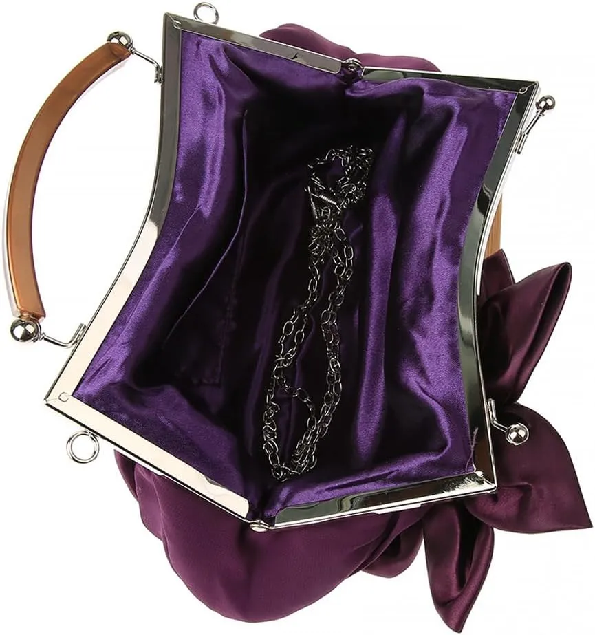 Women's Fashion Flower Evening Handbags Bride and Bridesmaid Wedding Clutches Prom Cocktail Party Handbags