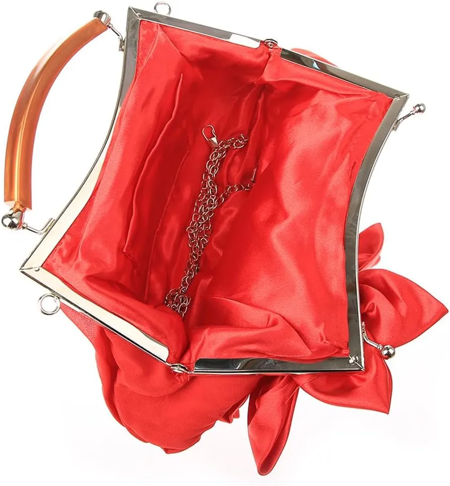 Women's Fashion Flower Evening Handbags Bride and Bridesmaid Wedding Clutches Prom Cocktail Party Handbags
