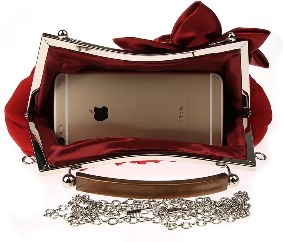 Women's Fashion Flower Evening Handbags Bride and Bridesmaid Wedding Clutches Prom Cocktail Party Handbags