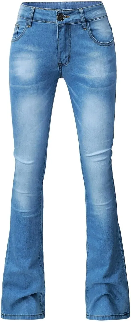 Womens High Waisted Jeans Waisted Trousers Jeans Lace Poket Denim Women's Jeans Straight Leg Loose Stretchy Straight
