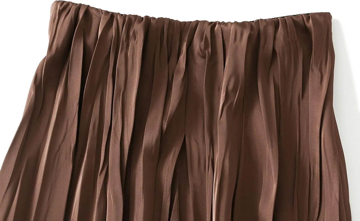 Women's Pleated Skirt Elegant A-Line High Waist Crinkled Midi Skirts Casual Summer Outfits