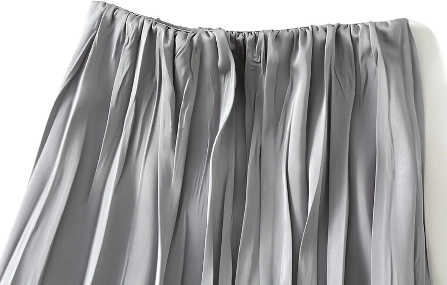 Women's Pleated Skirt Elegant A-Line High Waist Crinkled Midi Skirts Casual Summer Outfits