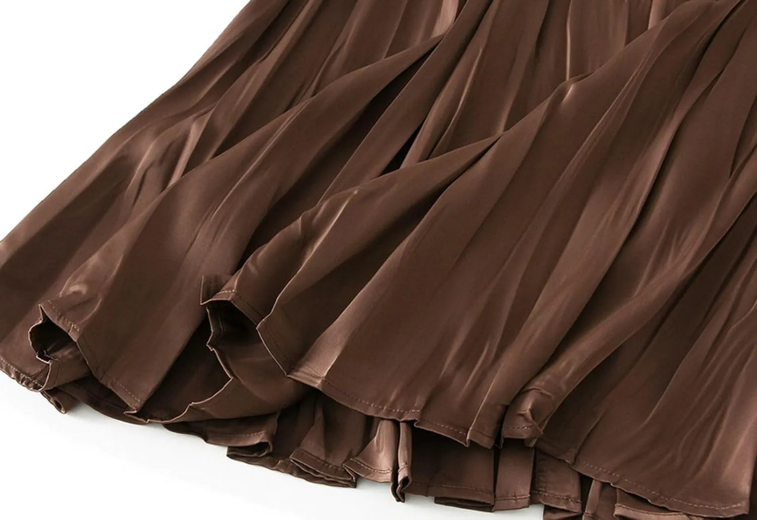Women's Pleated Skirt Elegant A-Line High Waist Crinkled Midi Skirts Casual Summer Outfits