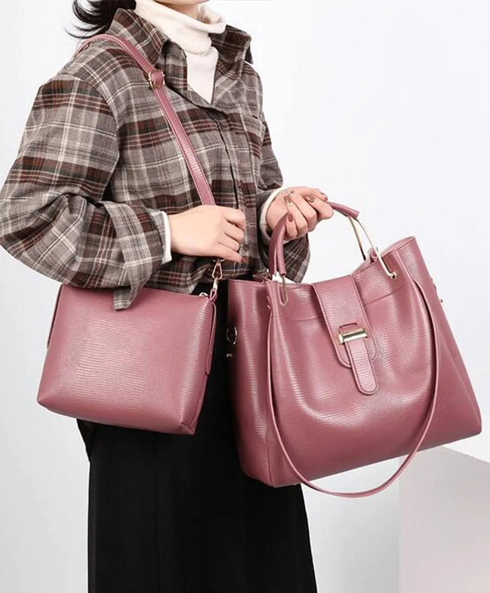 YAQUNICER Women Soft Synthetic PU Leather Ladies Satchel Crossbody Hobo 2pcs Simplicity Handbags Shoulder Clutches