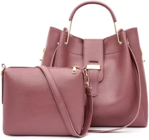YAQUNICER Women Soft Synthetic PU Leather Ladies Satchel Crossbody Hobo 2pcs Simplicity Handbags Shoulder Clutches