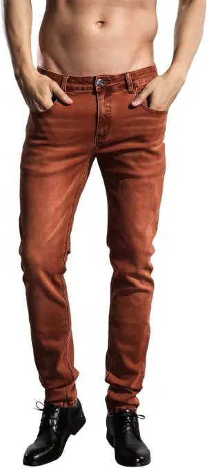 ZLZ Jeans Pants Slim Fit, Younger-Looking Fashionable Colorful Comfy Stretch Jeans Pants for Men, Skinny Jeans Stretch Fit 